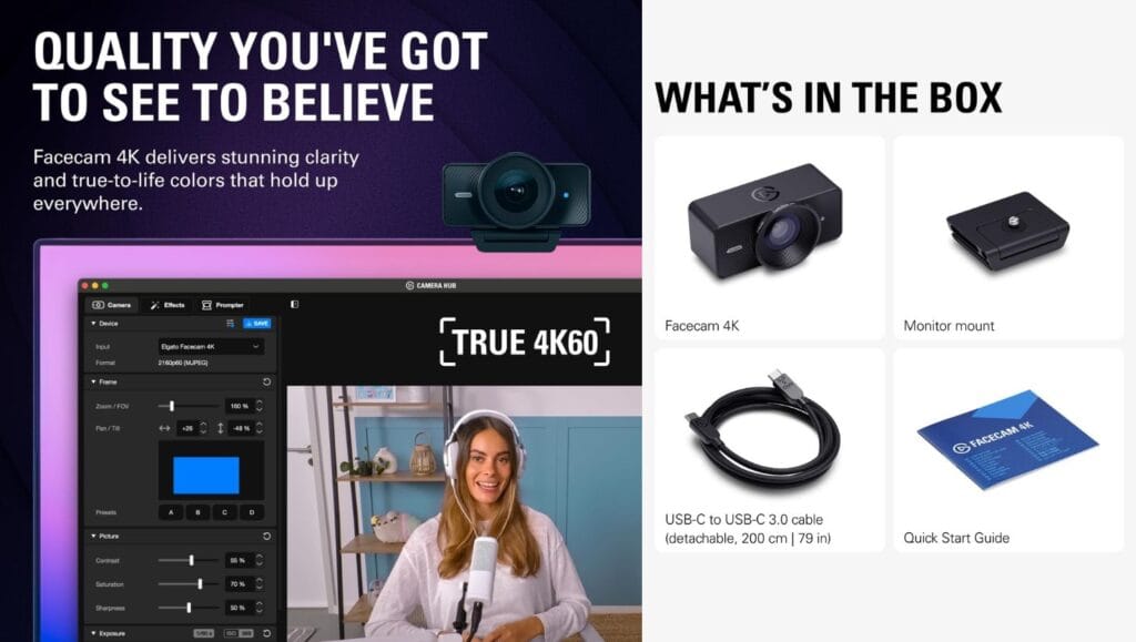 Elgato Facecam 4K - Webcam Review 2025 2 Elgato Facecam 4K Review The Ultimate 4K60 Studio Webcam for Creators in 2025